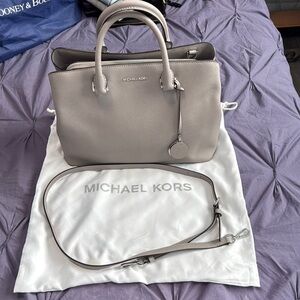 Michael Kors Gray Satchel Bag